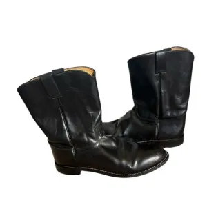 Justin Jackson Western Boots Black Size 12