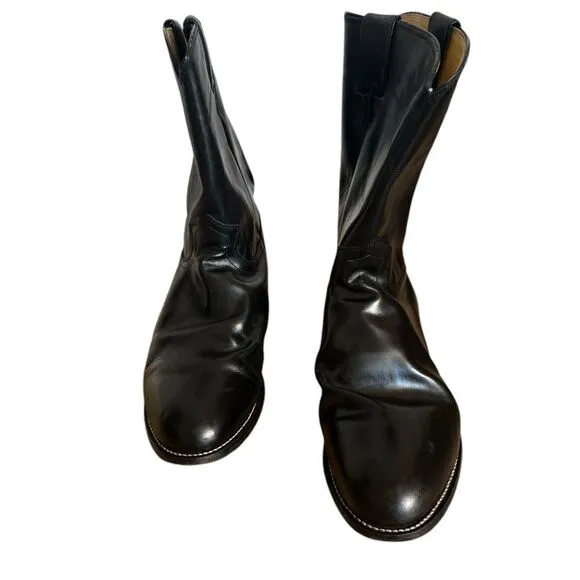 Justin Jackson Western Boots Black Size 12