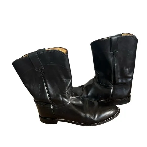 Justin Jackson Western Boots Black Size 12