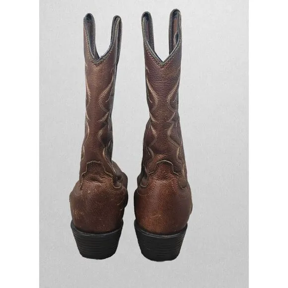 Justin‎ Stampede 13&quot; Brown 2565 Leather Western Boots Size 10 EE Men's Workwear