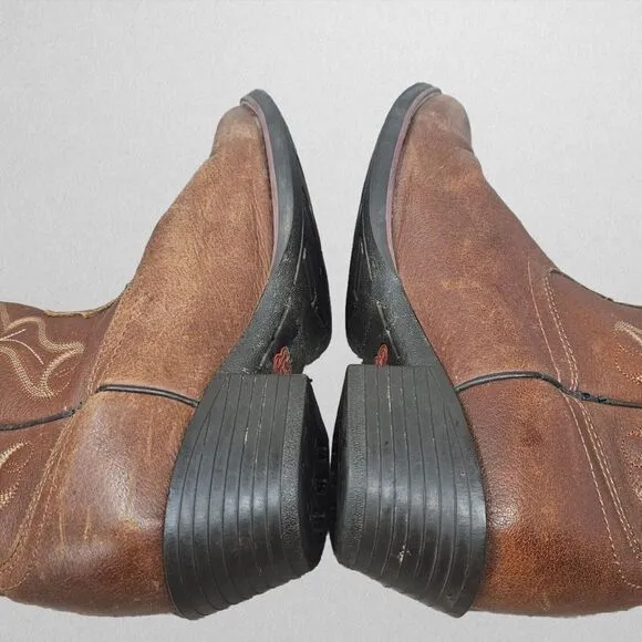 Justin‎ Stampede 13&quot; Brown 2565 Leather Western Boots Size 10 EE Men's Workwear
