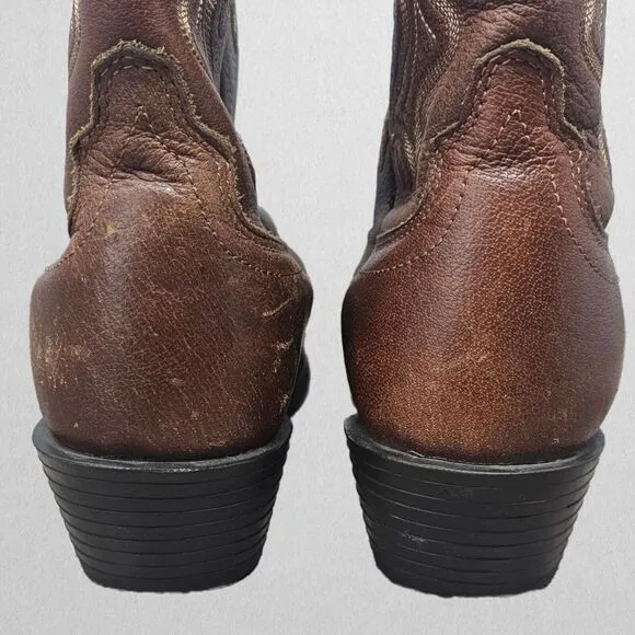 Justin‎ Stampede 13&quot; Brown 2565 Leather Western Boots Size 10 EE Men's Workwear
