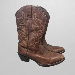 Justin‎ Stampede 13&quot; Brown 2565 Leather Western Boots Size 10 EE Men's Workwear