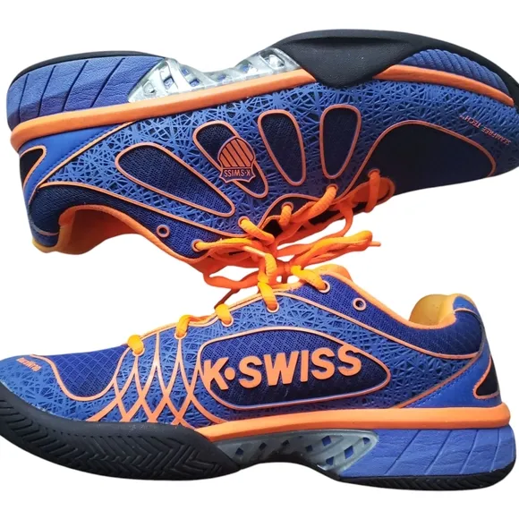 K-Swiss Blue and Orange Athletic Shoes