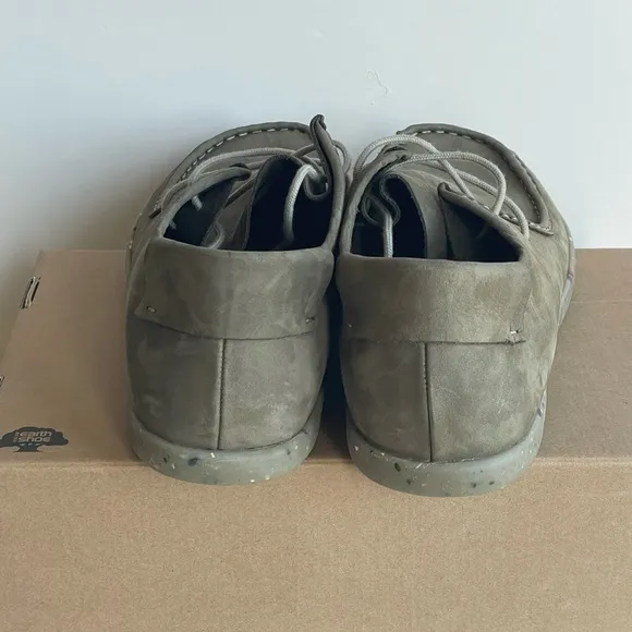 Kalso Earth Shoe Darby Mens 11 Olive Green Suede Nubuck Leather Lace Up NIB