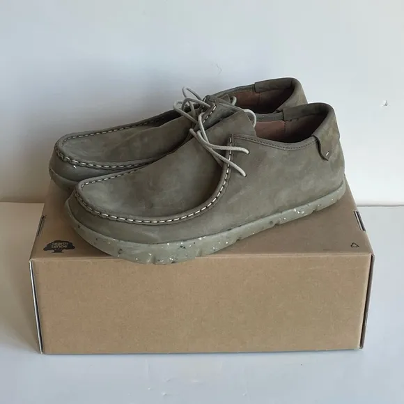 Kalso Earth Shoe Darby Mens 11 Olive Green Suede Nubuck Leather Lace Up NIB