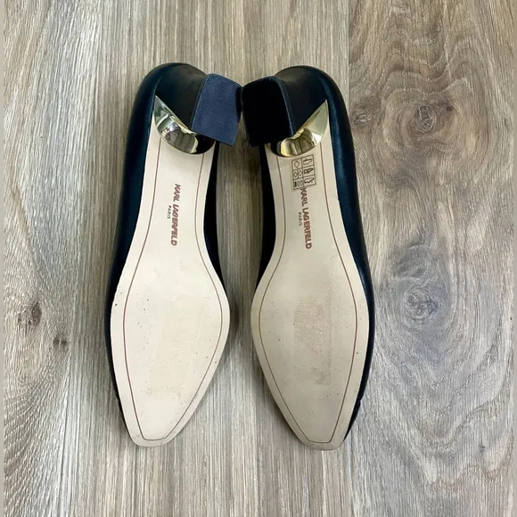 Karl Lagerfeld Black Color Pump Shoes Size 10 LNC