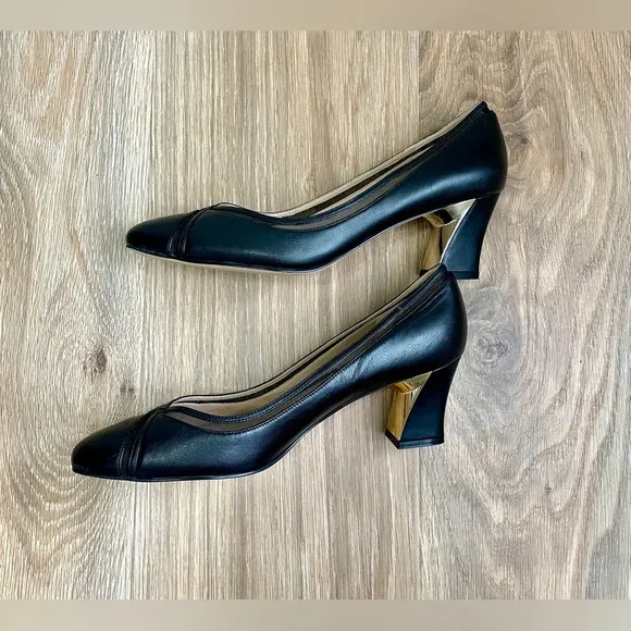 Karl Lagerfeld Black Color Pump Shoes Size 10 LNC