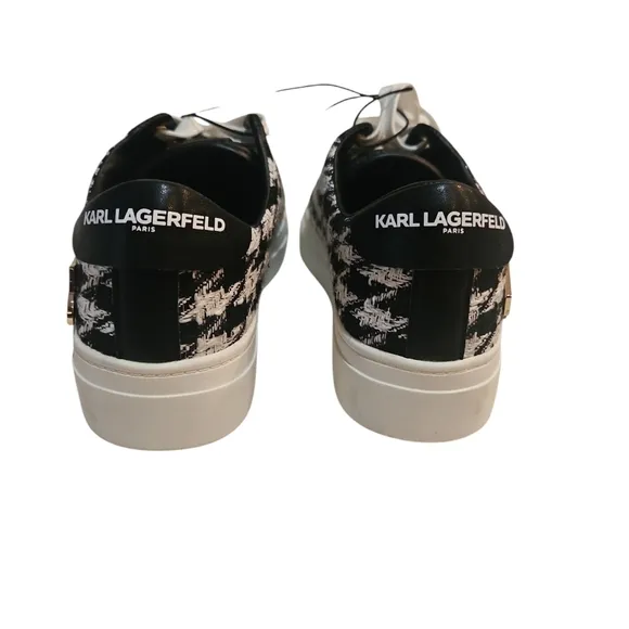 Karl Lagerfeld Paris Cambie Women Cate Pins Houndstooth Sneaker Size 6M