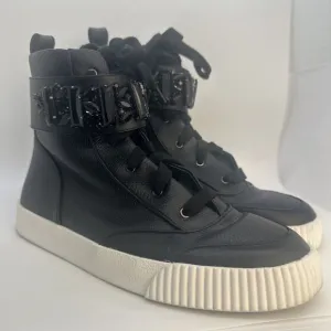 Karl Lagerfeld Paris Jeren Embellished Leather High-Top Sneakers size 9