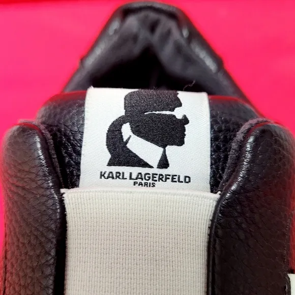 Karl Lagerfeld Paris Jolisa Premium Black Leather Women's Slip On Shoes size 9.5