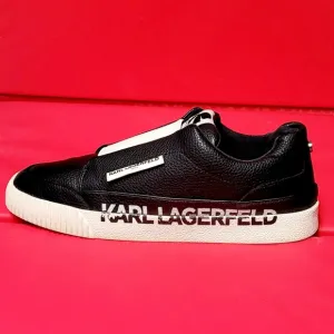 Karl Lagerfeld Paris Jolisa Premium Black Leather Women's Slip On Shoes size 9.5