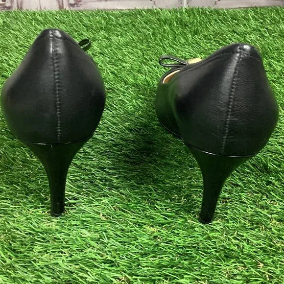 Kate Spade Casey Heels Black Leather 9.5M