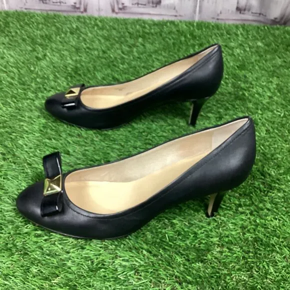 Kate Spade Casey Heels Black Leather 9.5M