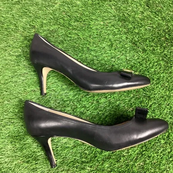 Kate Spade Casey Heels Black Leather 9.5M