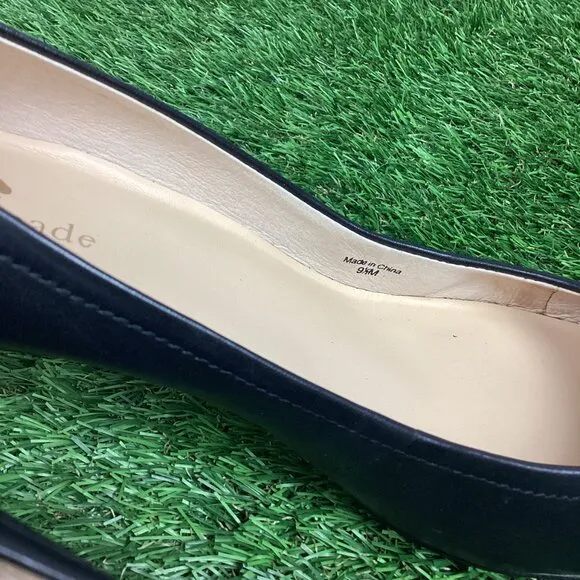 Kate Spade Casey Heels Black Leather 9.5M