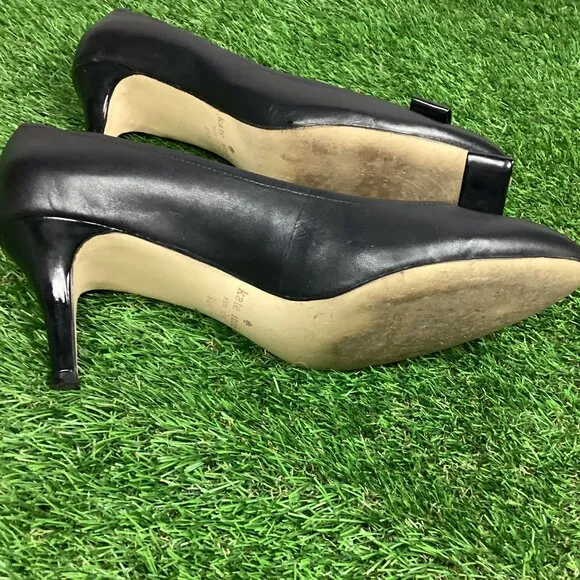 Kate Spade Casey Heels Black Leather 9.5M