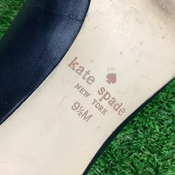 Kate Spade Casey Heels Black Leather 9.5M