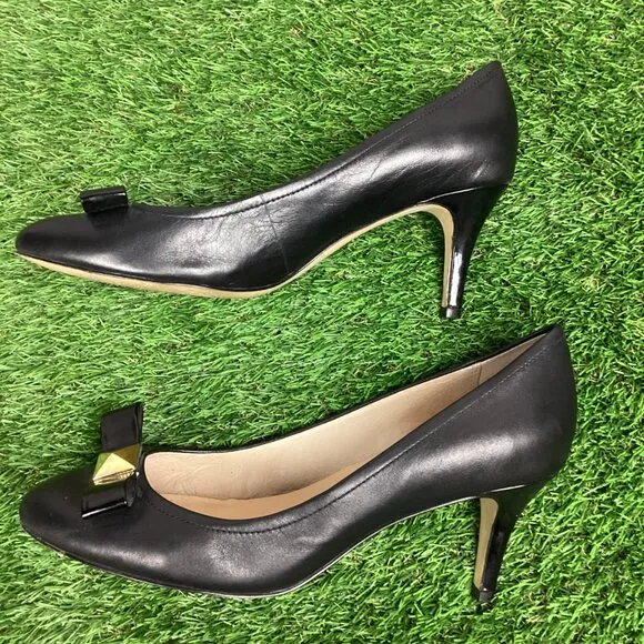 Kate Spade Casey Heels Black Leather 9.5M