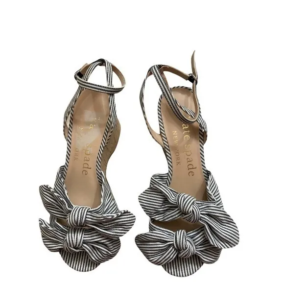 Kate spade double bow knot platform sandals