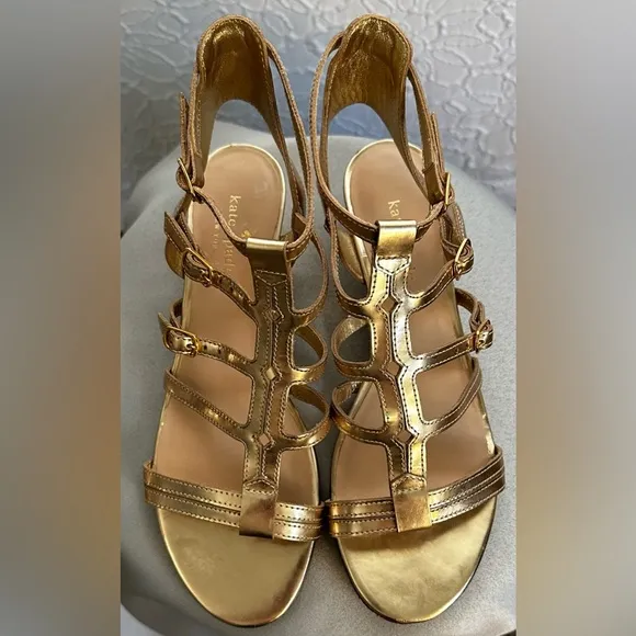 KATE SPADE ♠️- Gold Women's Sandals (7.5) ‼️NEW W/DUST BAG‼️