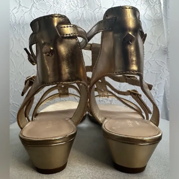 KATE SPADE ♠️- Gold Women's Sandals (7.5) ‼️NEW W/DUST BAG‼️