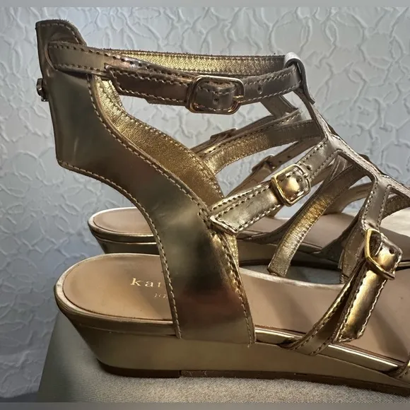 KATE SPADE ♠️- Gold Women's Sandals (7.5) ‼️NEW W/DUST BAG‼️