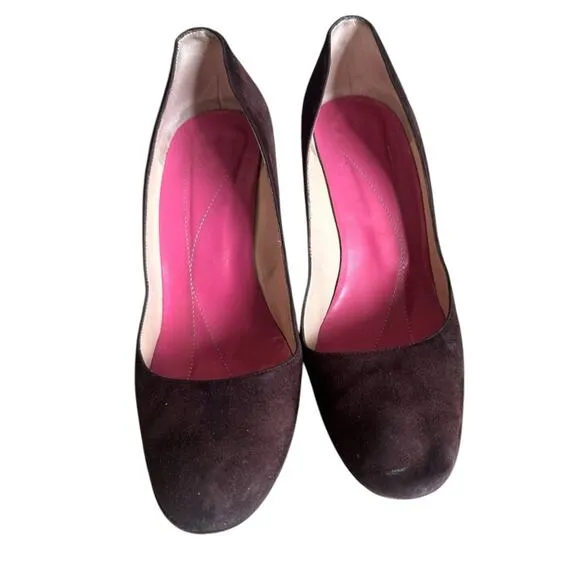 Kate Spade New York Brown Suede Wedge Shoes Pumps Size 9
