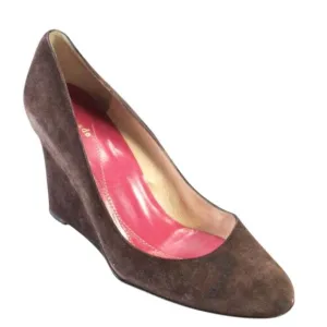 Kate Spade New York Brown Suede Wedge Shoes Pumps Size 9