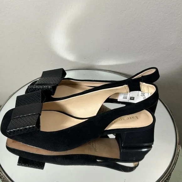 Kate Spade ♠️ Sierra Pumps Black Suede leather shoes black Women Size 5 Narrow