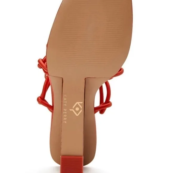 KATY PERRY KNOTTED WEDGE IRISIA SIZE 8 COLOR FIERY ORANGE NWT