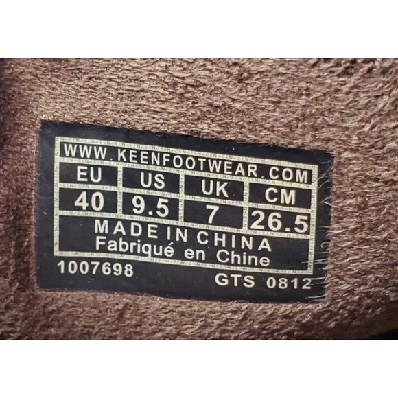 KEEN Akita Ankle Boots Womens 9.5 Brown Leather Wedge Lug Bootie Shoes