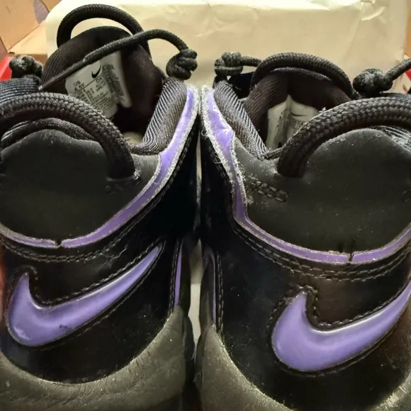 Kids Black and Purple Nike Shoes