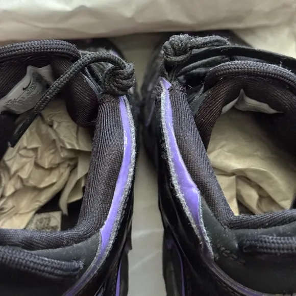 Kids Black and Purple Nike Shoes