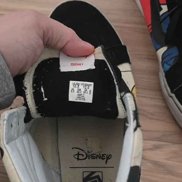 Kids High-Top Cartoon Sneakers - Black and Blue