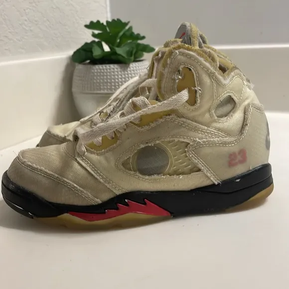 Kids Jordan 5 Retro  Off-White Sail
