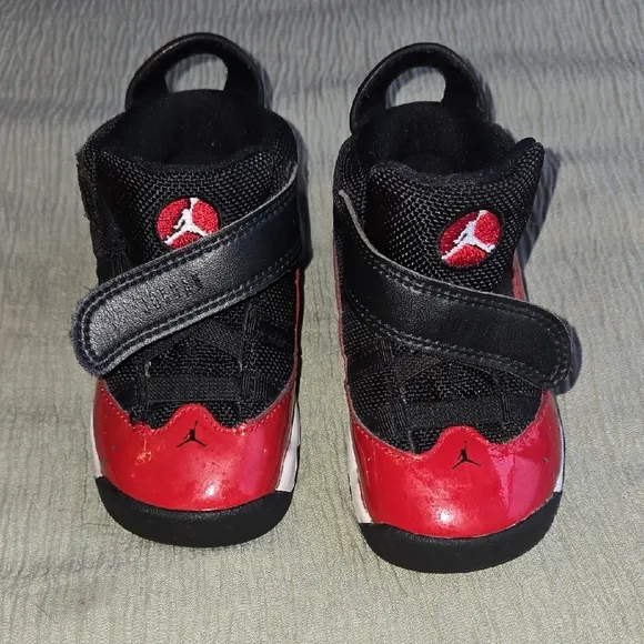 Kids Red and Black Nike Shoes