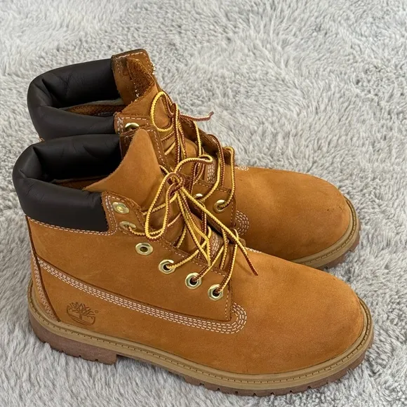 Kids Tan Timberland Boots - 3.5Y