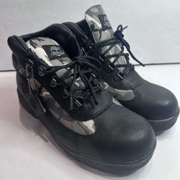 Kids Timberland Black Camouflage Shoes sz.7y