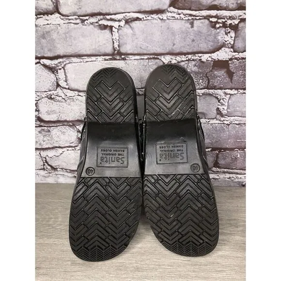 KOI by SANITA STEEL GRAY PATENT LEATHER CLOGS SHOES Women Sz 40EU/9.5M US