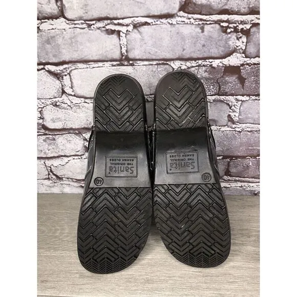 KOI by SANITA STEEL GRAY PATENT LEATHER CLOGS SHOES Women Sz 40EU/9.5M US