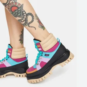 KOI PEACE CRAFT COLORBLOCK BOOTS