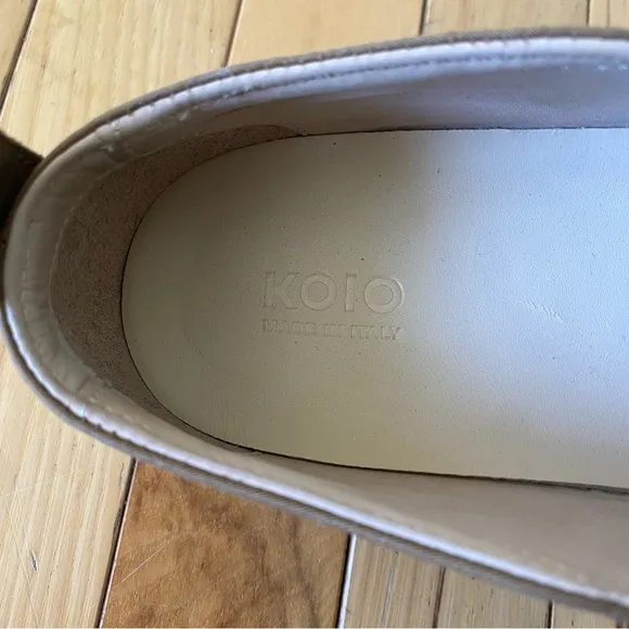 Koio Italian Crafted Tan Garuda Slip On Shoes Men Size 9 Italian Luxury shoe