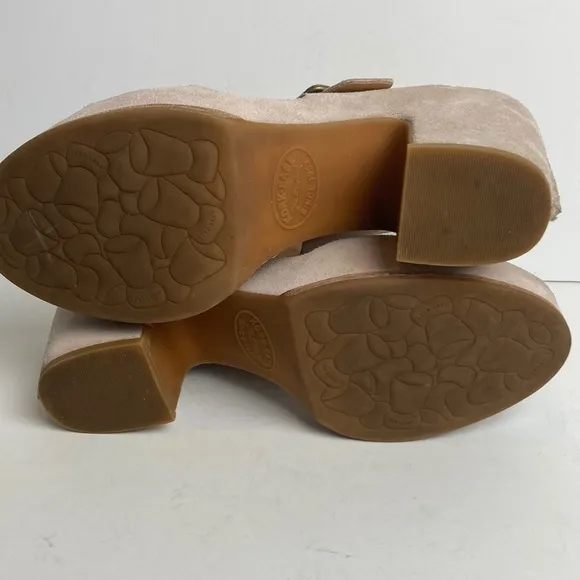 Kork-Ease San Carlos Platform Sandals Heels Comfort Beige Tan Suede Size 10