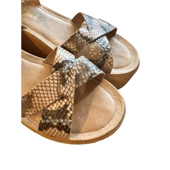 Kork-ease x Free People Elyse Platform Suede Leather 70s Bohemian Sandals Size 9