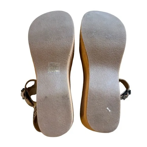 Kork-ease x Free People Elyse Platform Suede Leather 70s Bohemian Sandals Size 9