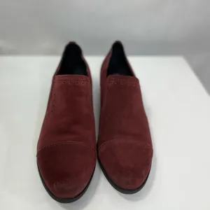 Korks burgundy real suede shoes