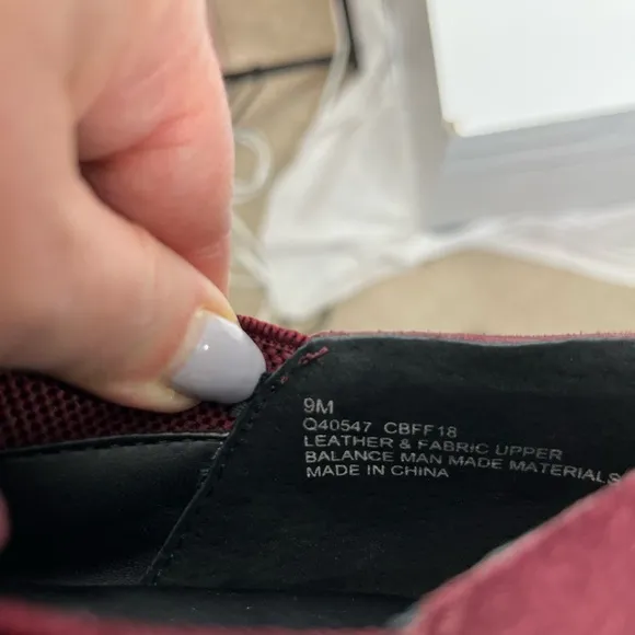 Korks burgundy real suede shoes