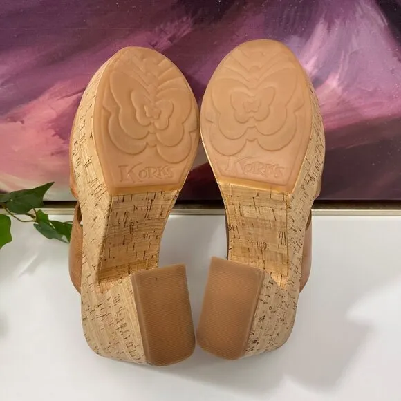 KORKS by KORK EASE Dezi Cork Platform Sandal in Tan Size 9