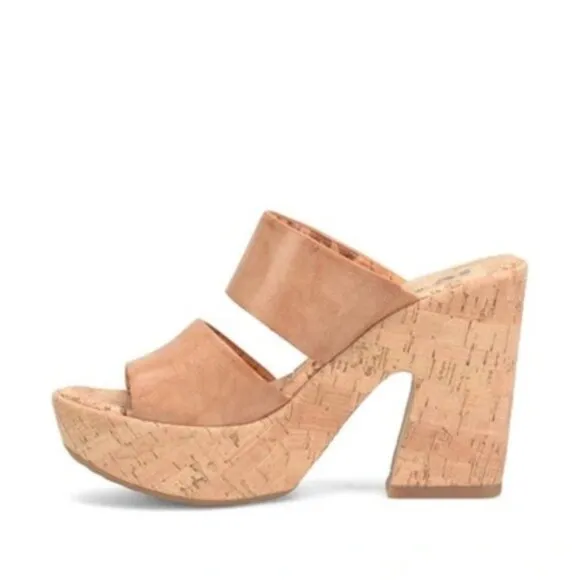 KORKS by KORK EASE Dezi Cork Platform Sandal in Tan Size 9